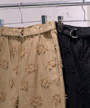 3D EMBROIDERY TWILL EASY PANTS