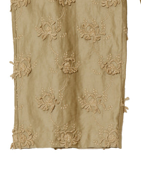 3D EMBROIDERY TWILL EASY PANTS