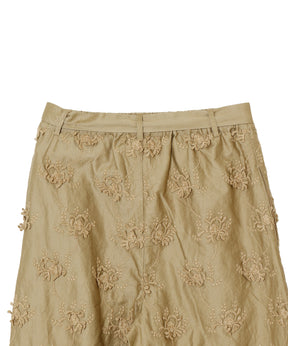 3D EMBROIDERY TWILL EASY PANTS