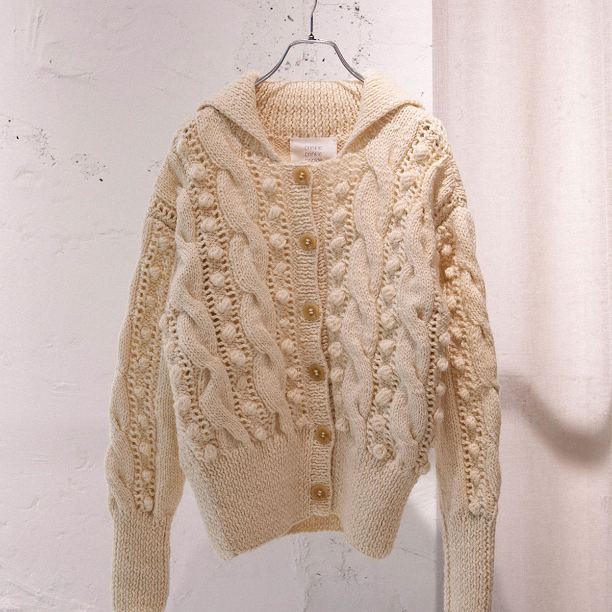 POPCORN HAND KNIT CARDIGAN - crinkle crinkle crinkle (クリンクル