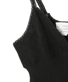 FLOWER JACQUARD KNIT CAMISOLE