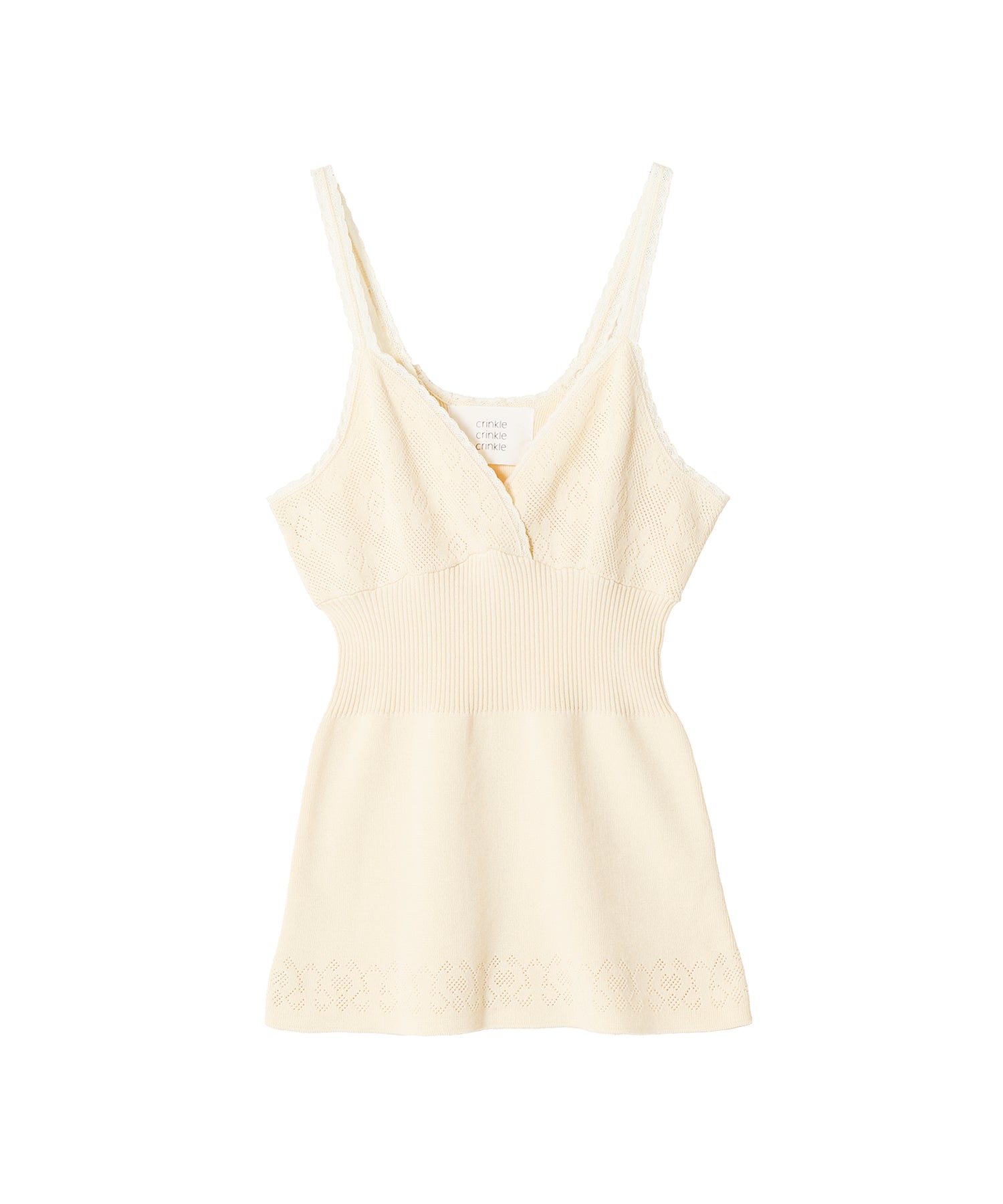 FLOWER JACQUARD KNIT CAMISOLE