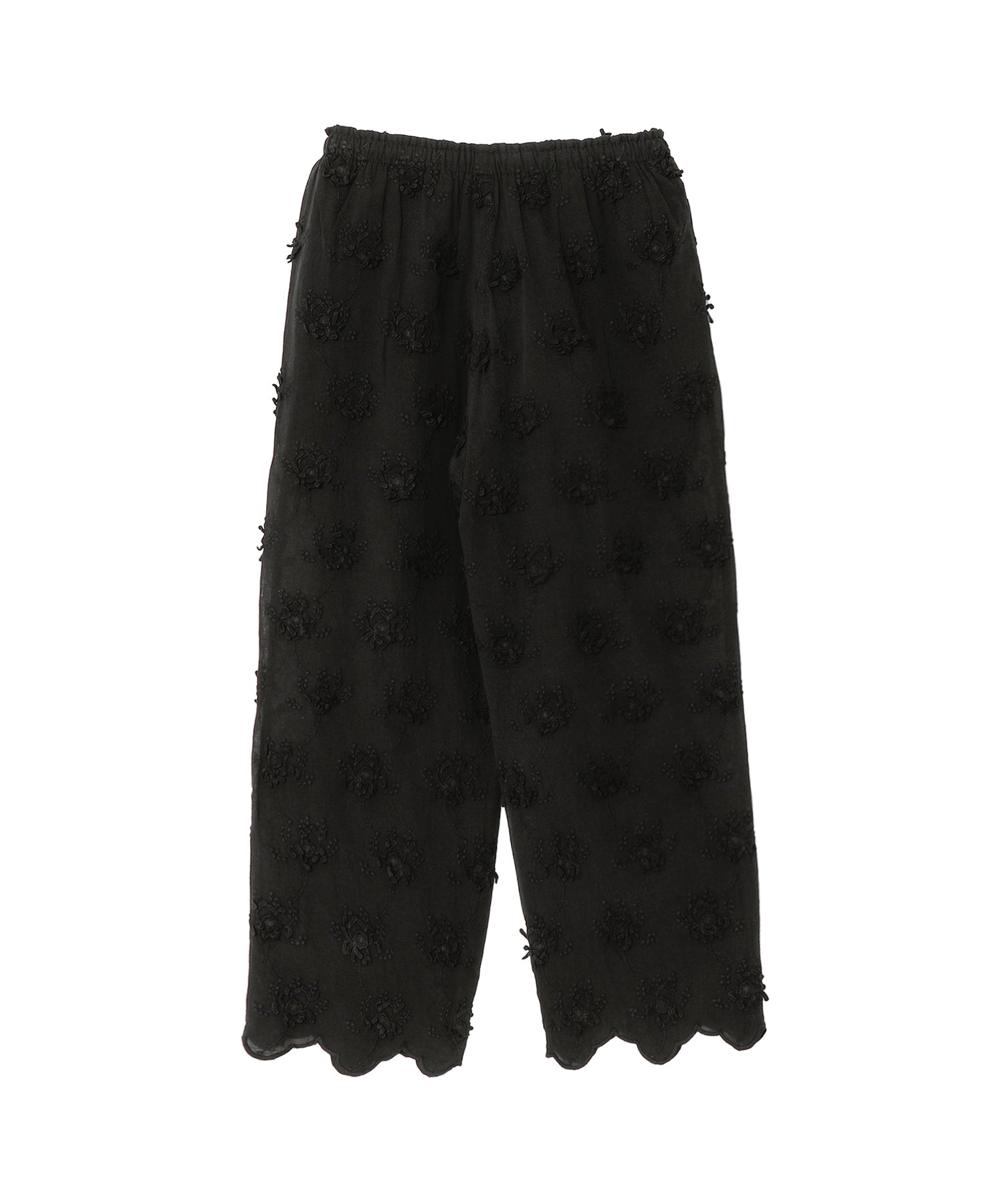 Sheer Cotton 3D Embroidery Easy Pants