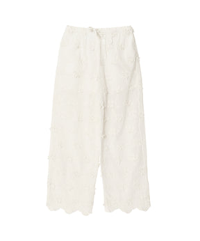 Sheer Cotton 3D Embroidery Easy Pants