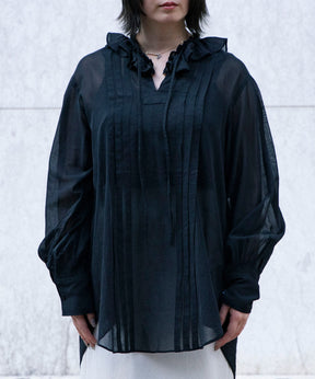 Back Embroidery Sheer Blouse