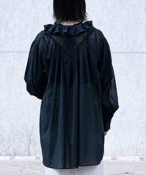 Back Embroidery Sheer Blouse