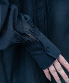 Back Embroidery Sheer Blouse