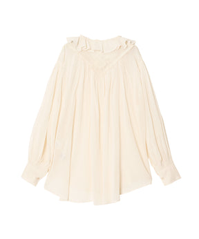 Back Embroidery Sheer Blouse