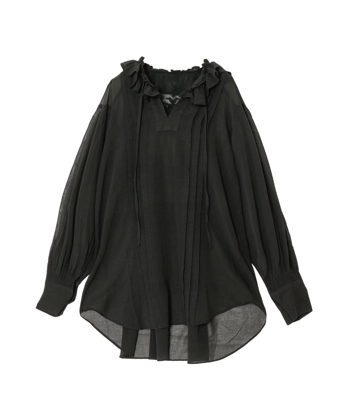 Back Embroidery Sheer Blouse