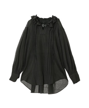 Back Embroidery Sheer Blouse