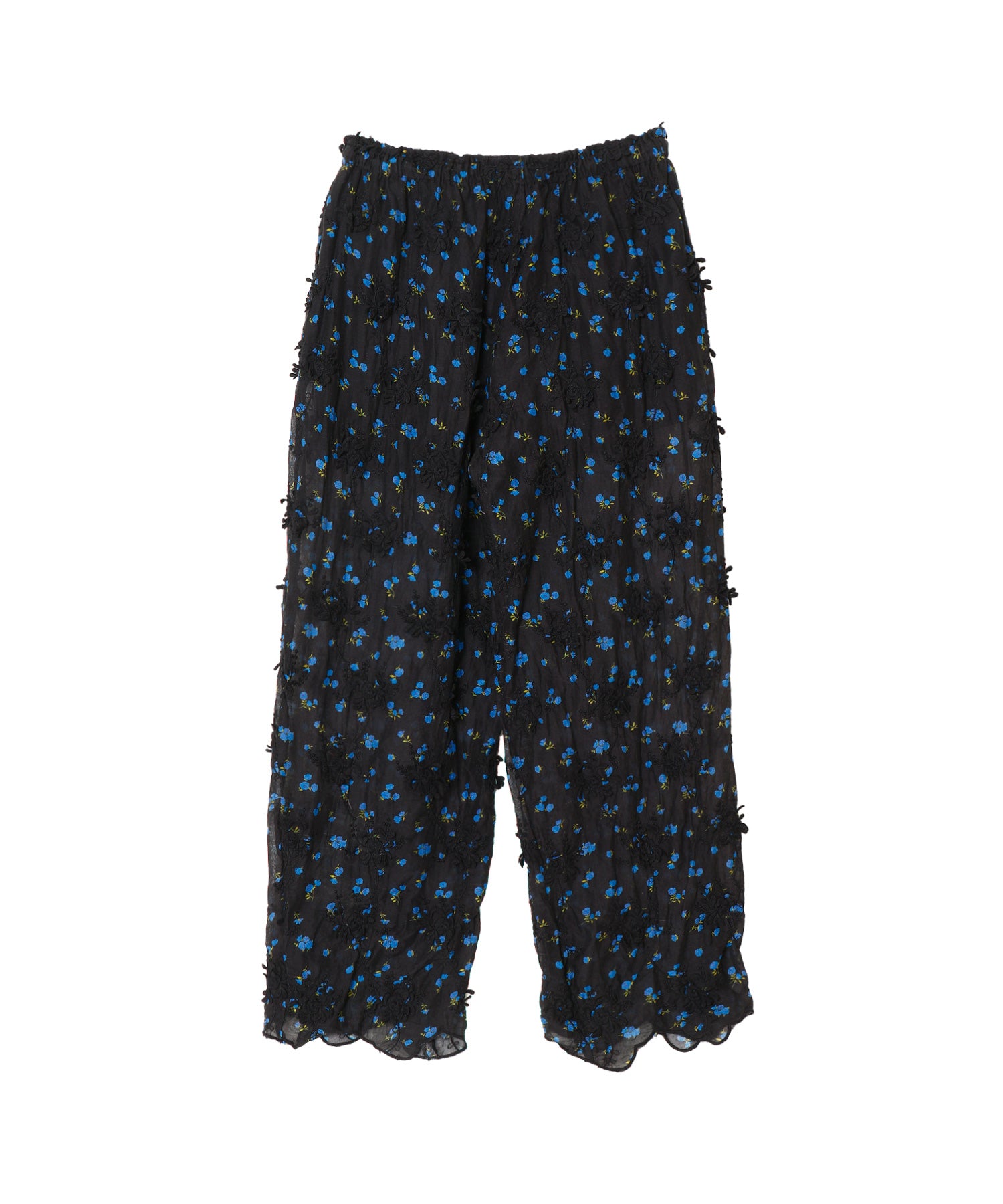 Sheer Flower Easy Pants