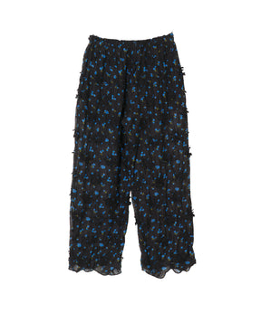 Sheer Flower Easy Pants