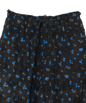 Sheer Flower Easy Pants