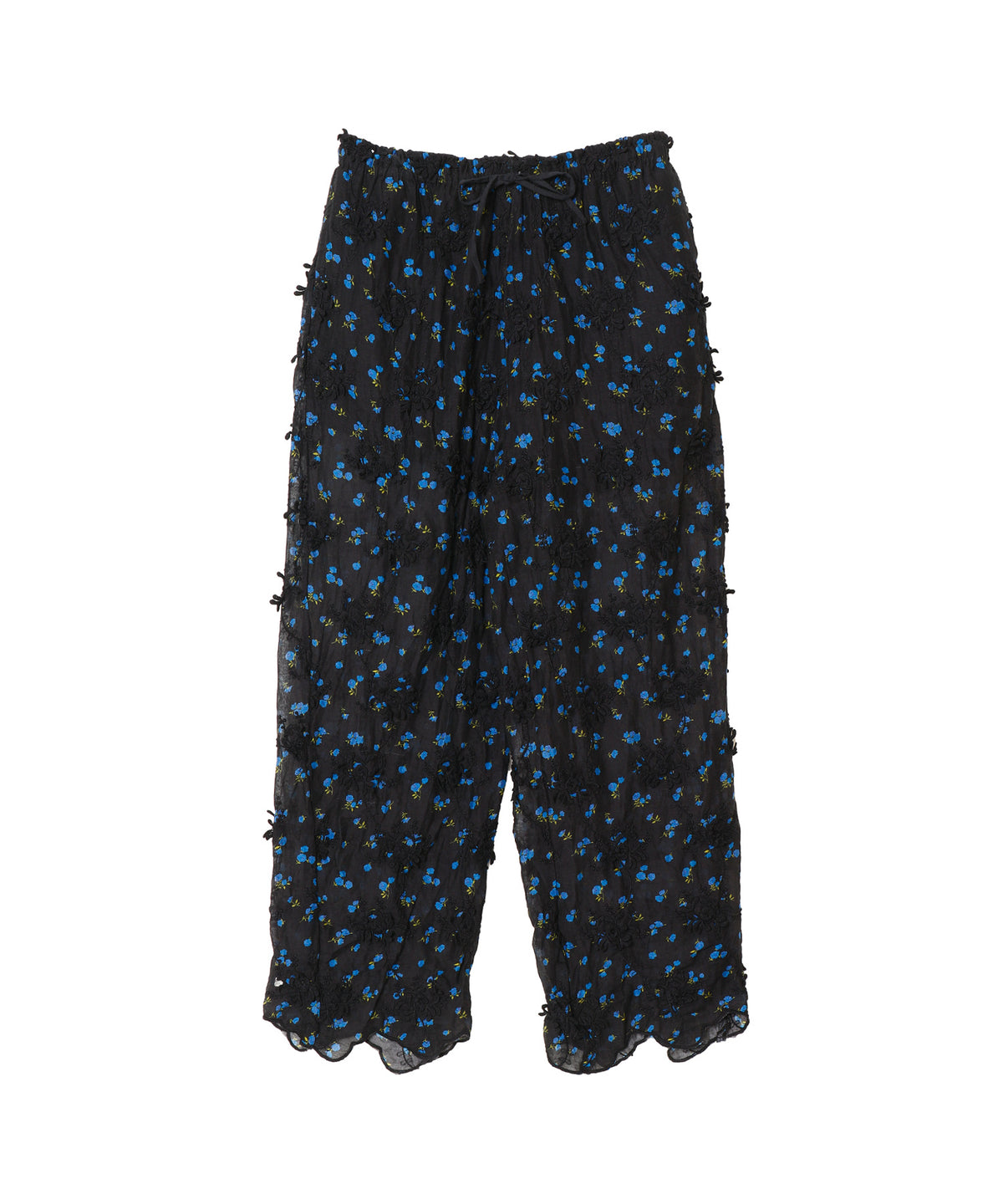 Sheer Flower Easy Pants