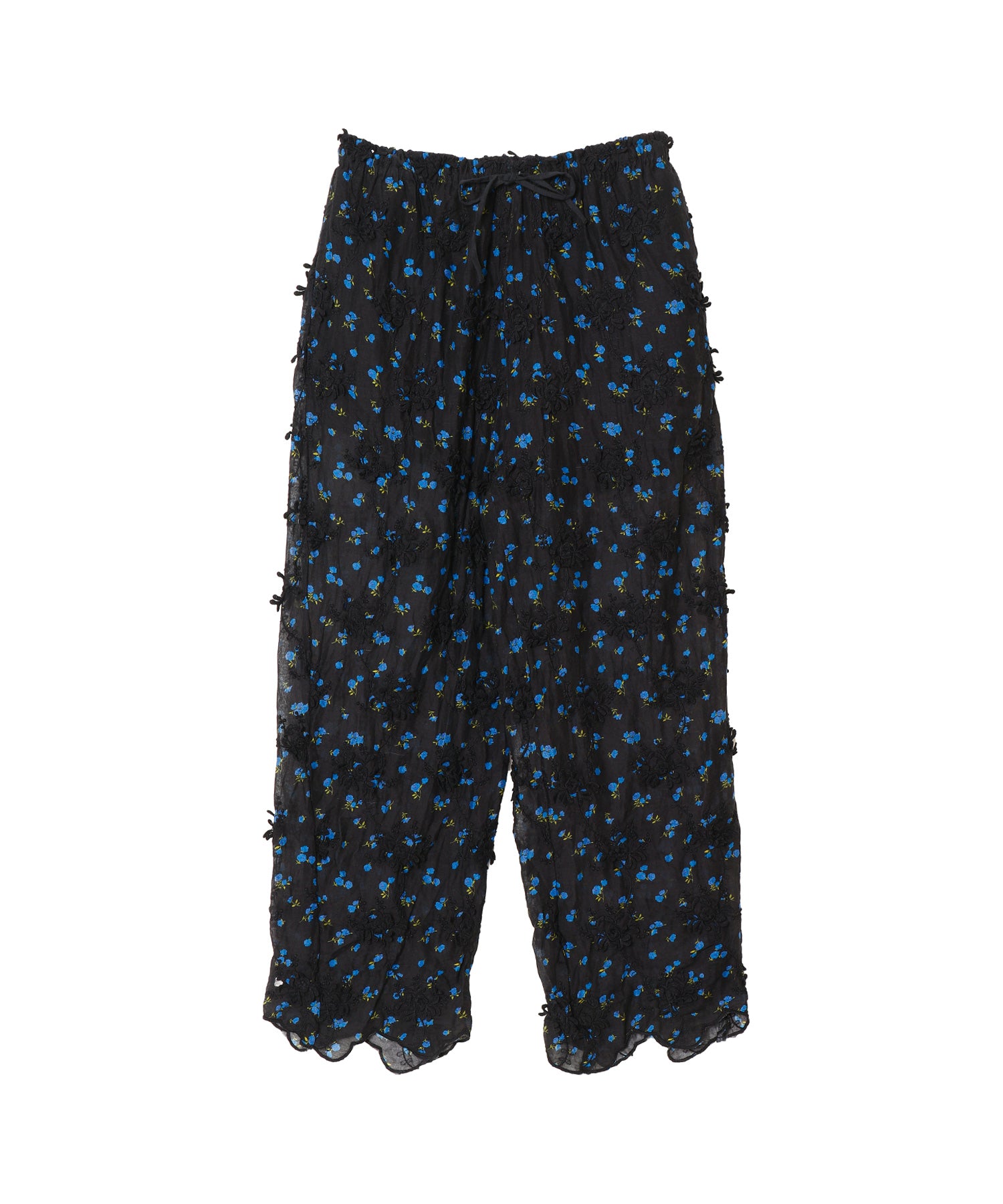 Sheer Flower Easy Pants