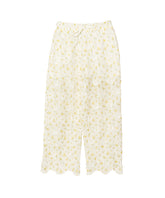 Sheer Flower Easy Pants