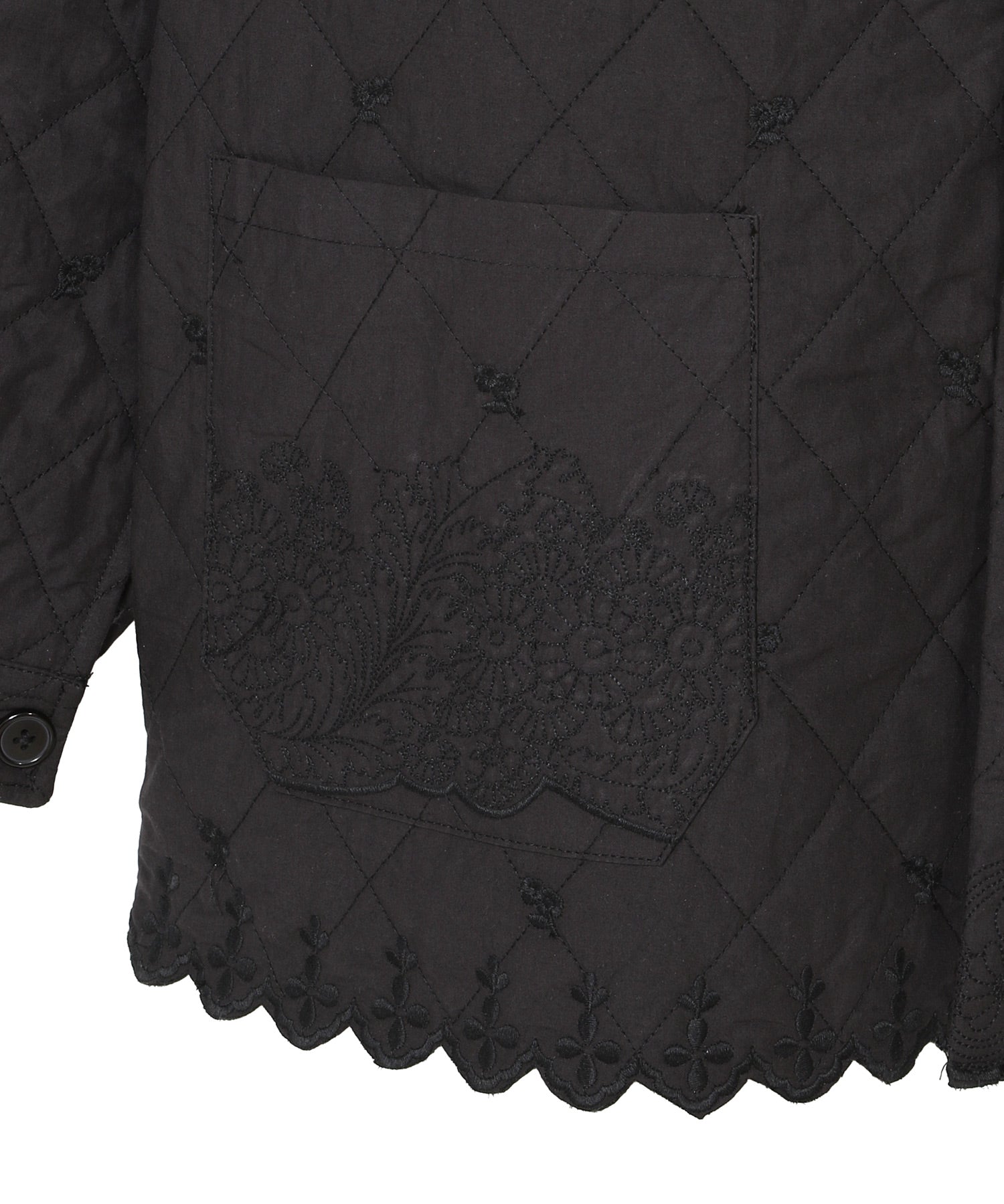 embroidery scallop jacket