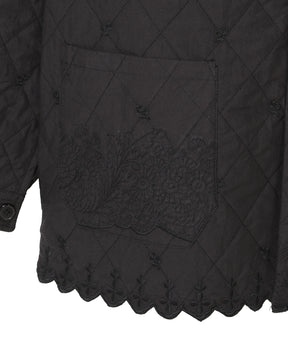 embroidery scallop jacket