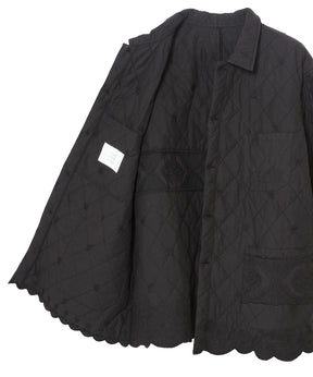 embroidery scallop jacket