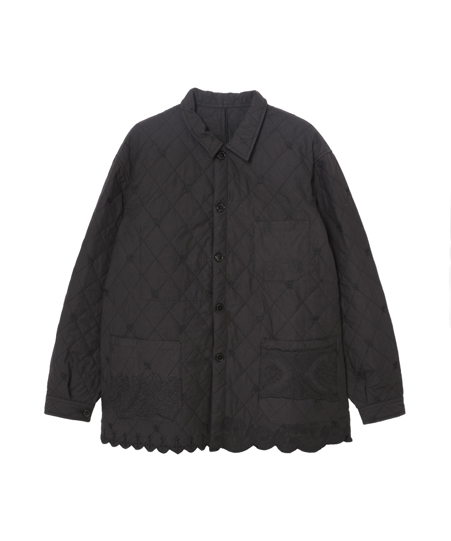 embroidery scallop jacket