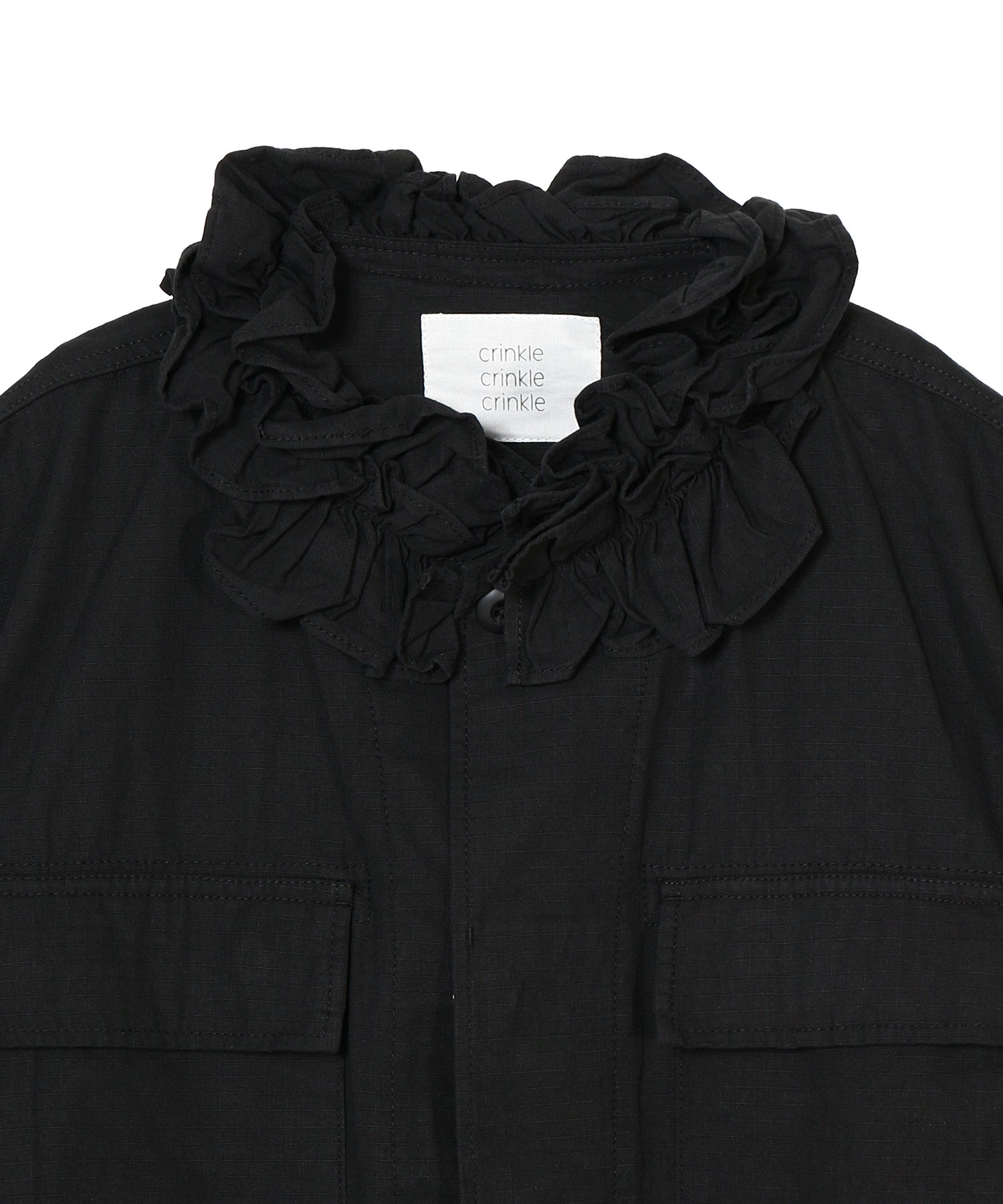 frill collar military jacket