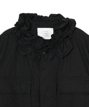 frill collar military jacket