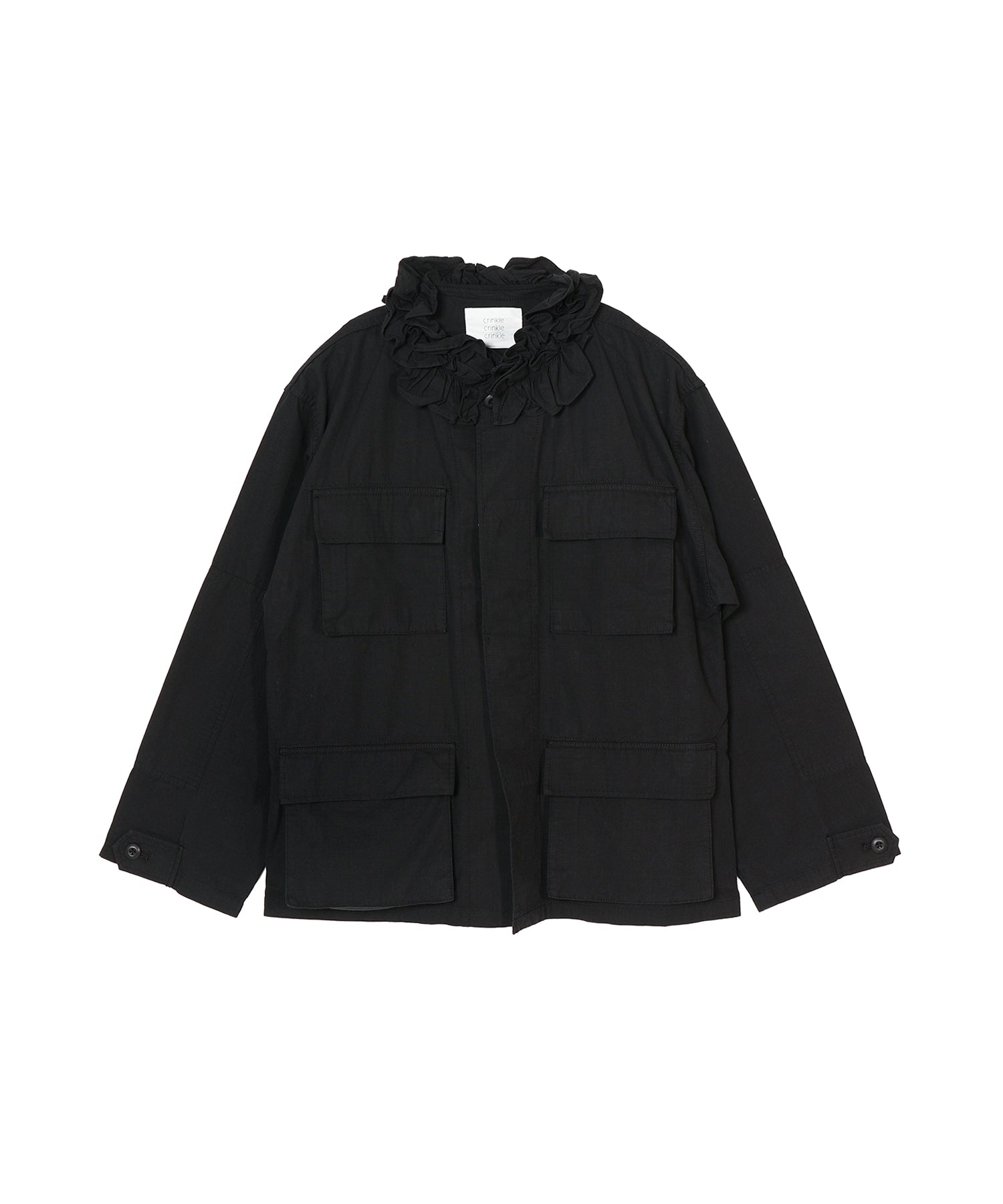 frill collar military jacket