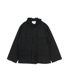 frill collar military jacket