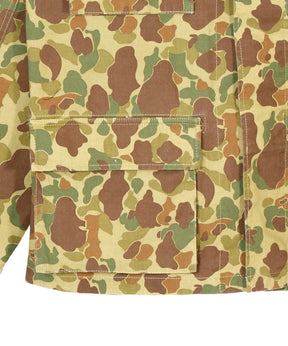 frill collar camo jacket