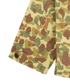 frill collar camo jacket