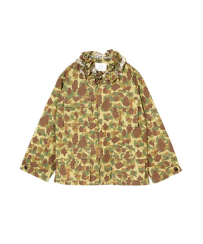 frill collar camo jacket