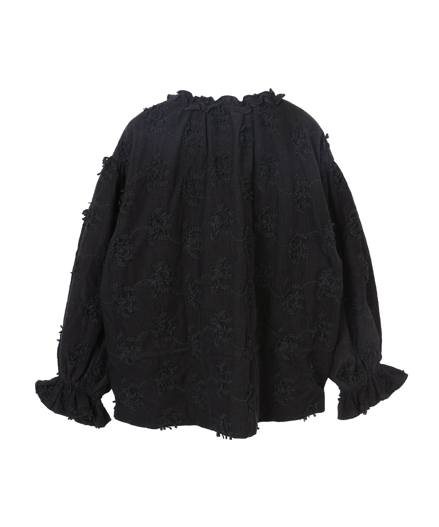 3D embroidery corduroy blouson