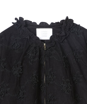 3D embroidery corduroy blouson