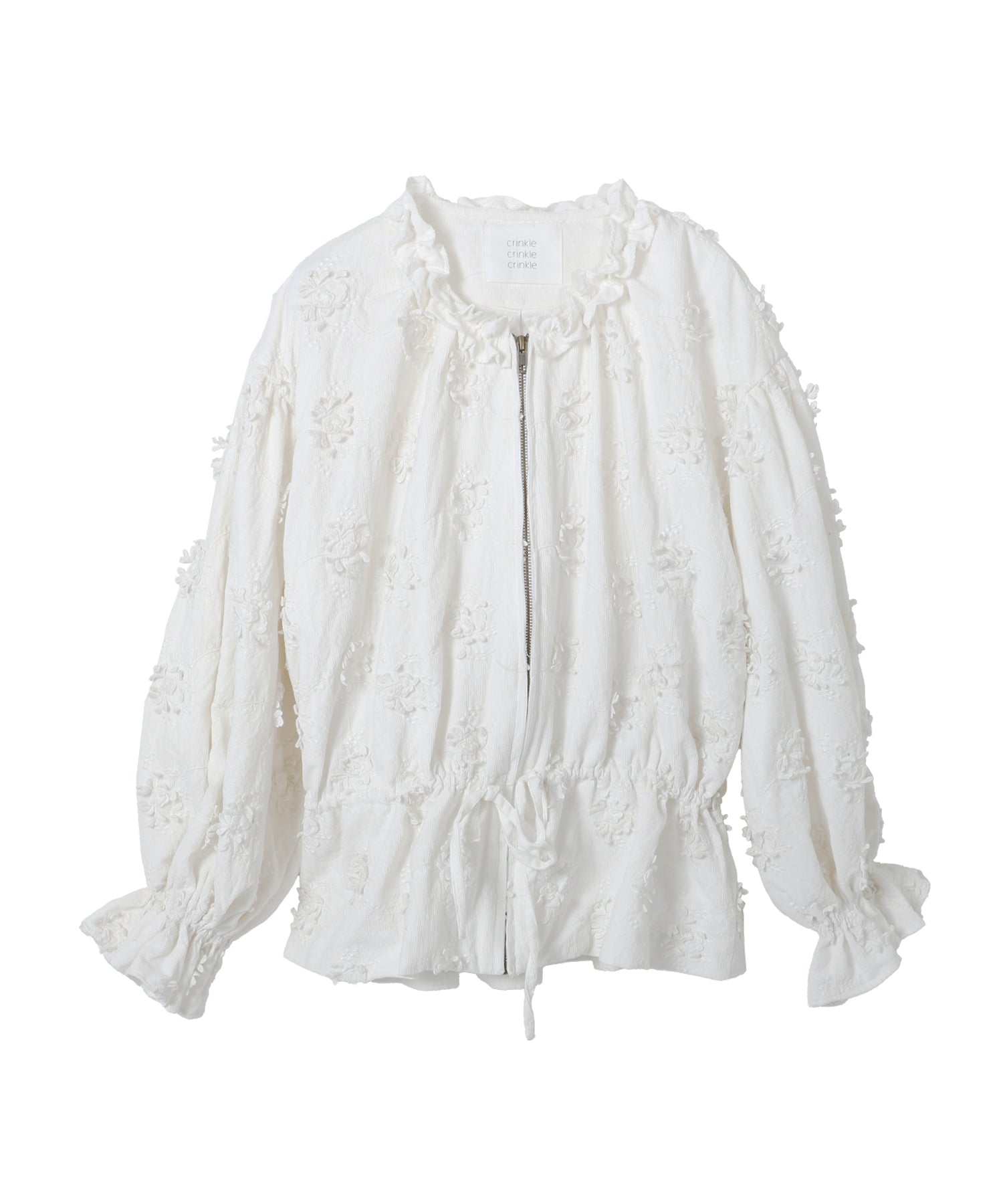 3D embroidery corduroy blouson