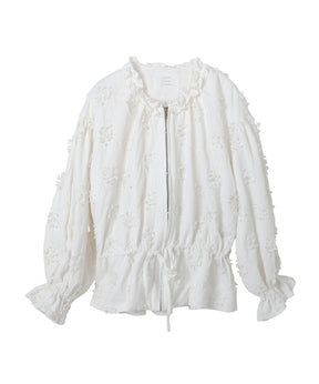 3D embroidery corduroy blouson