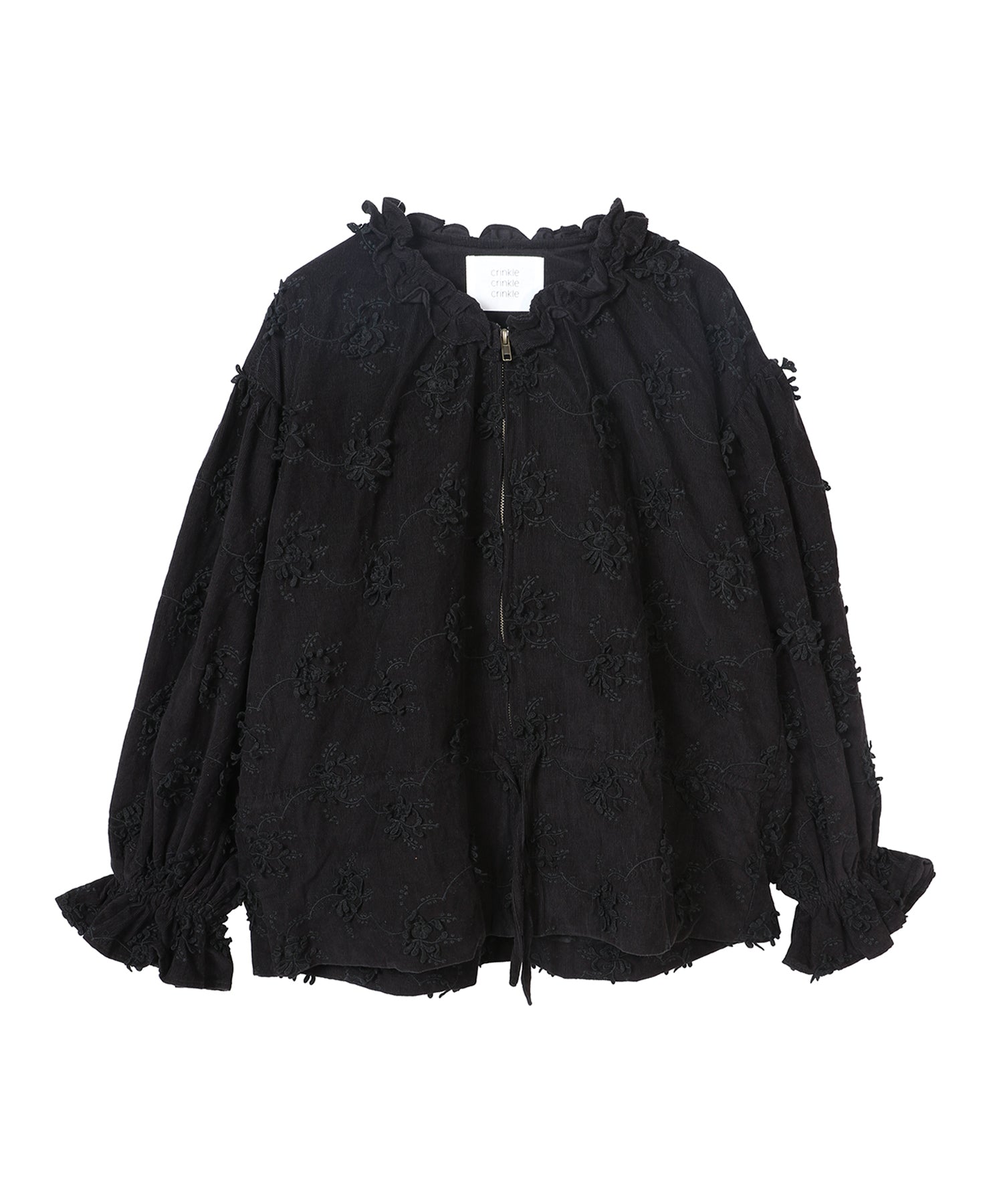 3D embroidery corduroy blouson