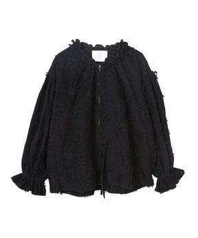 3D embroidery corduroy blouson