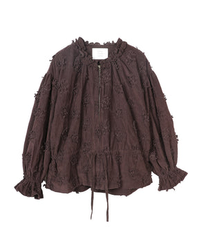 3D embroidery corduroy blouson