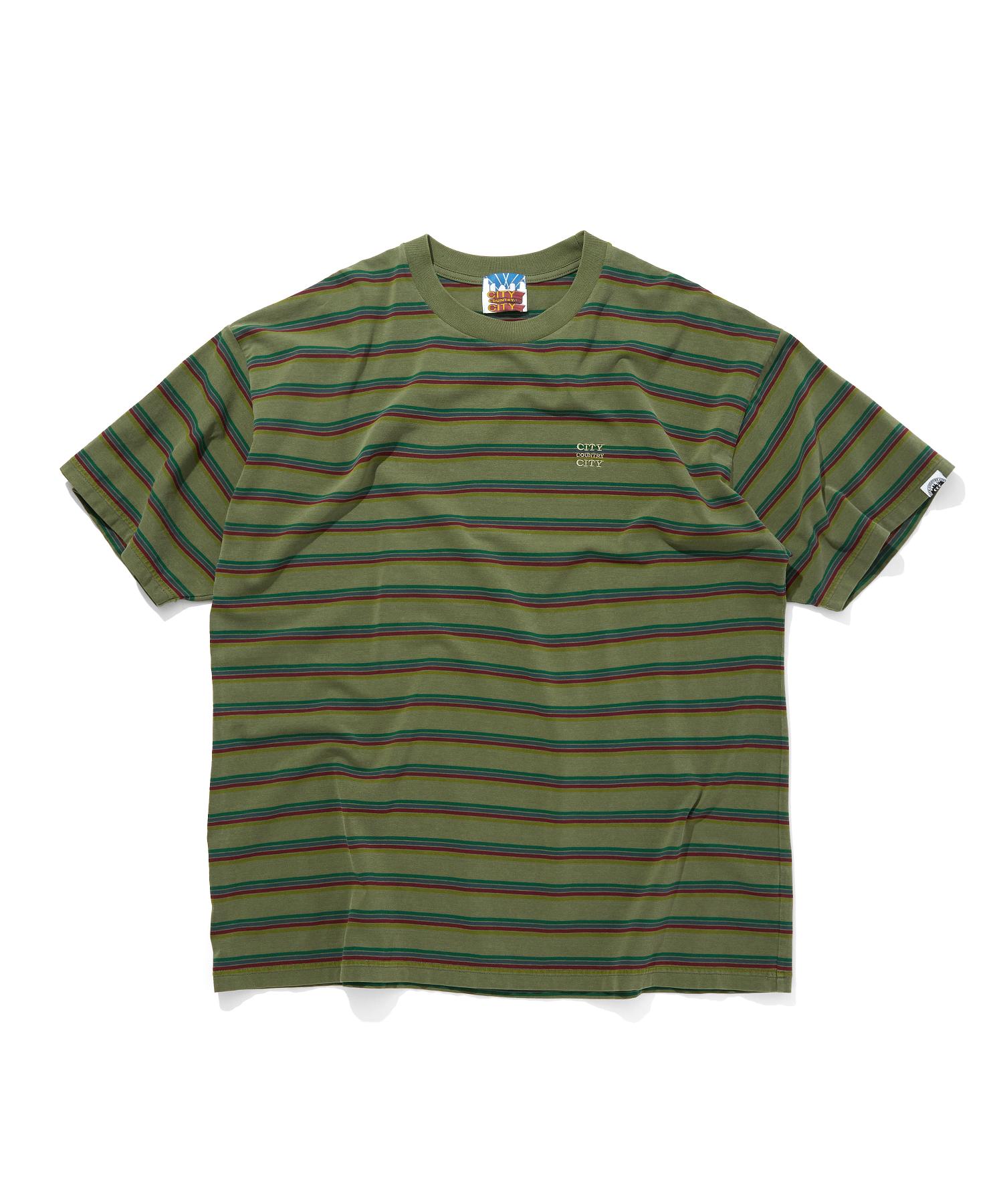 Embroidered Logo Overdye Border S/S T-Shirt