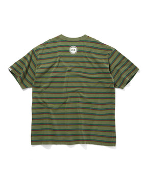 Embroidered Logo Overdye Border S/S T-Shirt