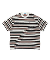 EMBROIDERED LOGO MULTI BORDER T-SHIRT