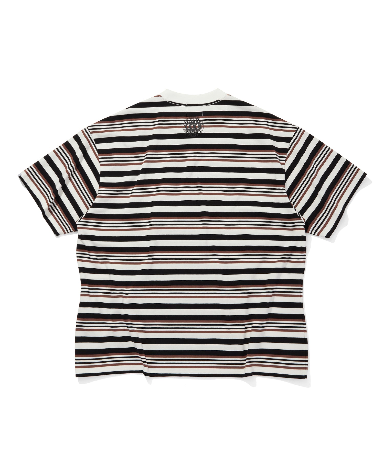 marka 23ss グレー リンガーT シティボーイ ロゴ刺繍クレイジーTシャツ(105 ホワイト＊ブルー): トップス