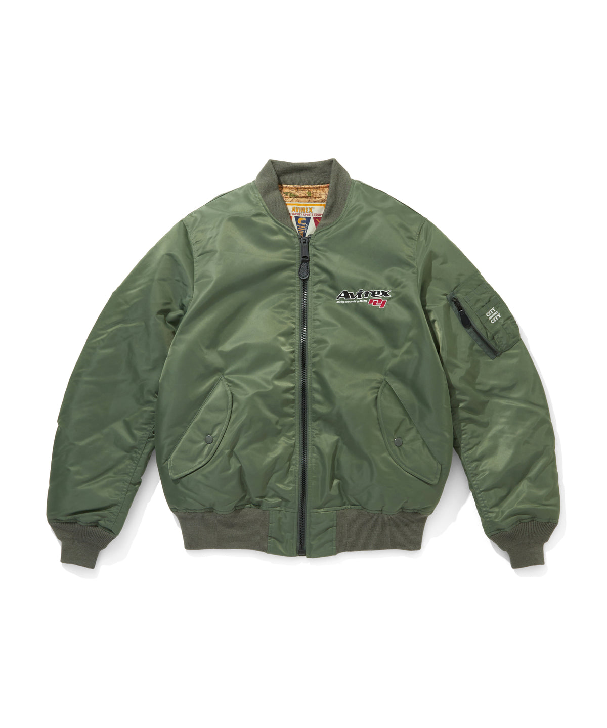 CITY COUNTRY CITY x AVIREX_EMBROIDERED LOGO MA-1