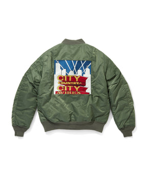 CITY COUNTRY CITY x AVIREX_EMBROIDERED LOGO MA-1