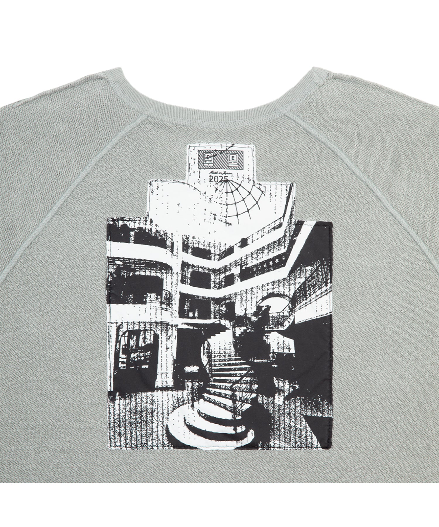 HALF PANEL RIB CREW NECK