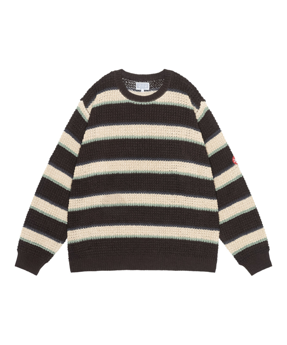 STRIPE LOOSE WAFFLE KNIT