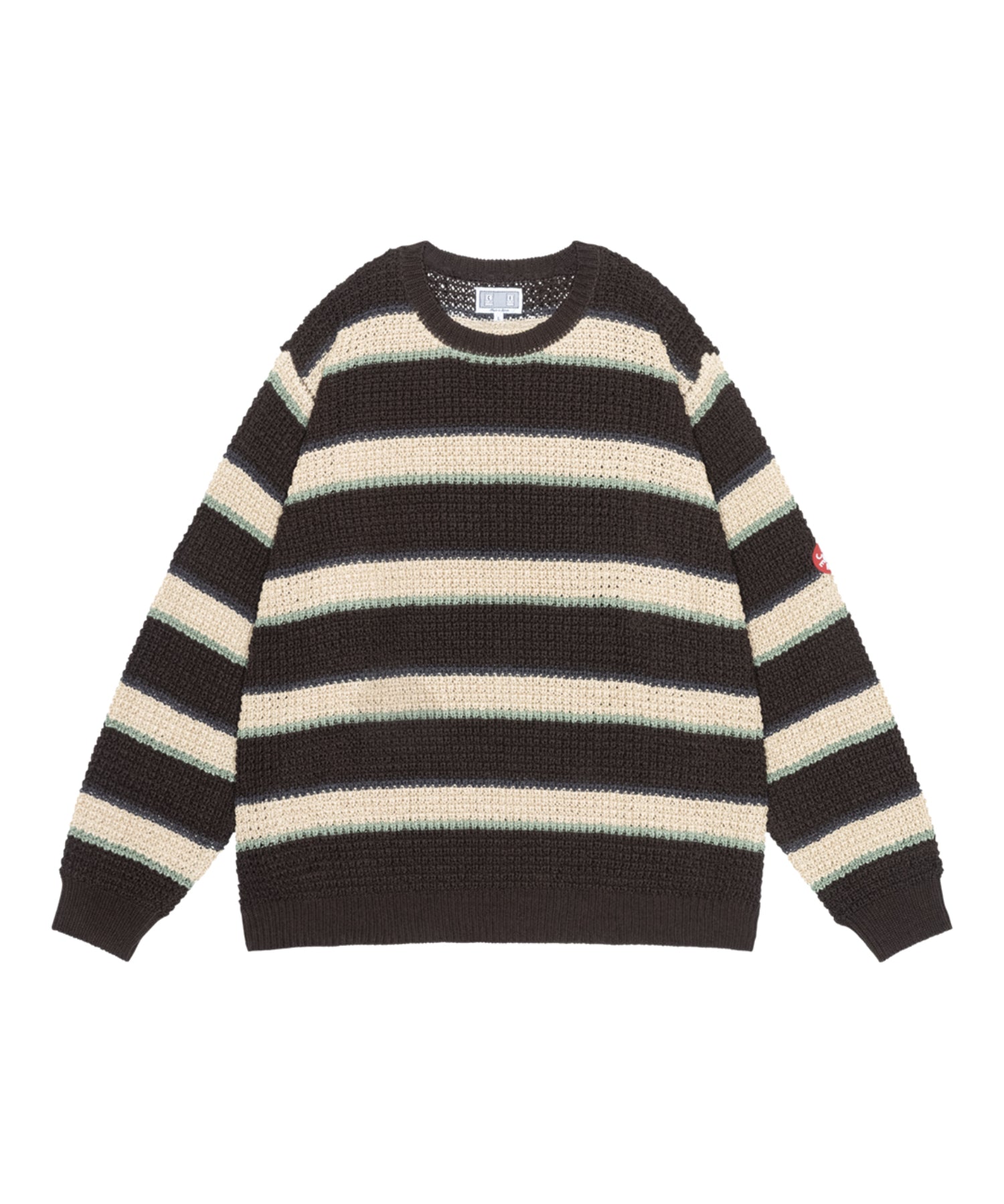 STRIPE LOOSE WAFFLE KNIT