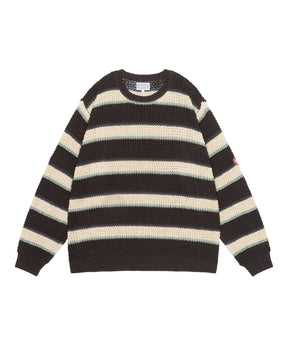 STRIPE LOOSE WAFFLE KNIT
