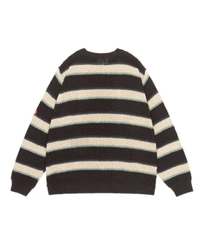 STRIPE LOOSE WAFFLE KNIT