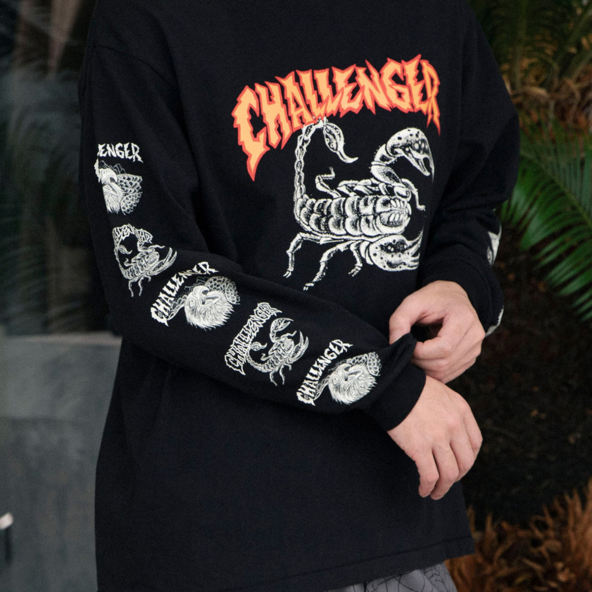 トップス CHALLENGER L/S SCORPION TEE L/S SCORPION TEE【BLACK】｜CHALLENGER｜MELTING POT（正規取扱